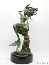 Cargar imagen en el visor de la galería, &quot;The Mermaid&quot; oceanic, figurative, bronze sculpture
