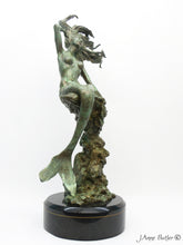 Load image into Gallery viewer, The Mermaid - figurative bronze sculpture
