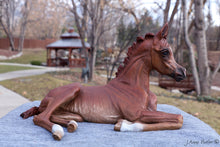 Load image into Gallery viewer, Bronze foal statue
