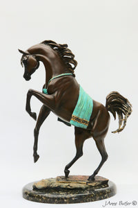 "La Leyenda" Escultura de Bronce Caballo Árabe