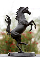 Load image into Gallery viewer, &quot; Cavallino Rampante  / Prancing Horse &quot; equine bronze sculpture.
