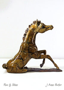 Esculturas de potro de bronce en miniatura "Rise and Shine". (Disponible ahora)