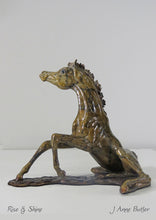 Cargar imagen en el visor de la galería, Escultura de potro de bronce en miniatura &quot;Rise and Shine&quot;. 6,75&quot; de alto
