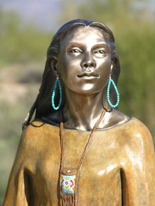 Native American Bronze Sculpture 