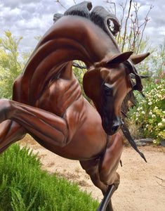 Freedom life size equine bronze sculpture