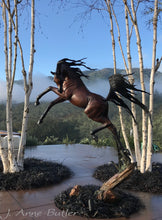 Load image into Gallery viewer, Freedom life size equine bronze sculpture
