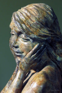   " Grace" nude female form bronze sculpture.