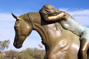 "Harmony" bronze equine / figurative sculpture