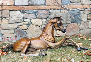 "Esperanza" Escultura de potro de bronce de tamaño natural. 