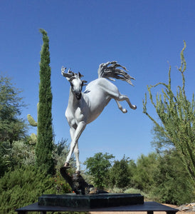 " Arabesque" bronze equine sculpture