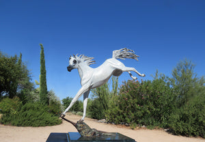 " Arabesque" bronze equine sculpture