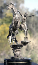 Load image into Gallery viewer, Pas De Deux bronze sculpture of horse and ballet dancer.
