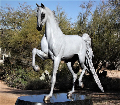 Stepping High equine bronze sculpture