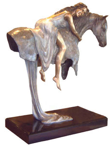 " Harmony " figurative and equine bronze sculpture