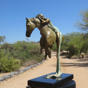 "Harmony" bronze equine / figurative sculpture