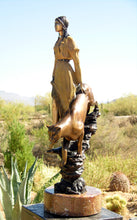 Cargar imagen en el visor de la galería, &quot; Mountain Pride &quot; Native American / Wildlife Bronze Sculpture

