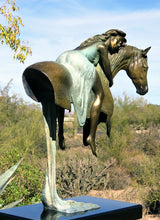 Cargar imagen en el visor de la galería, &quot;Harmony&quot; bronze equine / figurative sculpture
